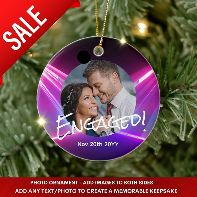 Ornamento De Cerâmica FOTO Psicodélica Decoração de Natal Neon Modern (Criador carregado)