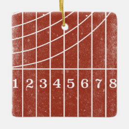 Ornamento De Cerâmica Foto: Red Track Christmas Decortion for Runners (D