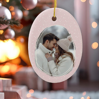 Ornamento De Cerâmica Foto Romântica Rosa Desenhada Foto Rústica