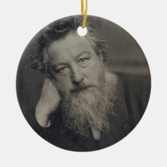 Ornamento De Cerâmica Fotografia do retrato de William Morris (1834-96) (Frente)