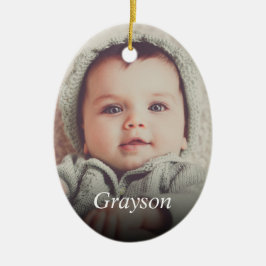 Ornamento De Cerâmica Fotografia Personalizada Crie a sua