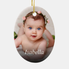 Ornamento De Cerâmica Fotografia Personalizada Crie a sua