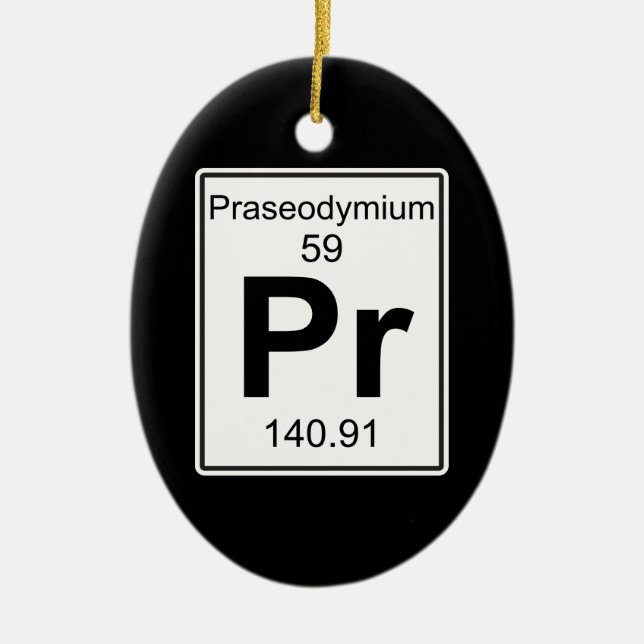 Ornamento De Cerâmica Fotorreceptor - Praseodymium (Frente)