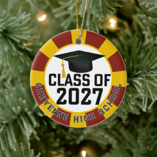 Ornamento De Cerâmica Fotos da Turma de 2027 na Formatura