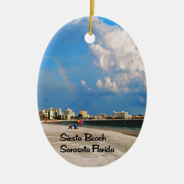 Ornamento De Cerâmica Fotos de áreas diferentes dos Estados Unidos (Frente)