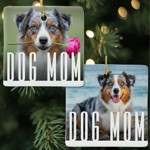 Ornamento De Cerâmica Fotos de Cachorro da Mamãe Moderna Simples