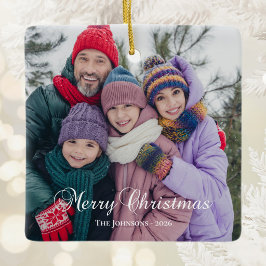 Ornamento De Cerâmica Fotos de Caligrafia Clássica de Feliz Natal
