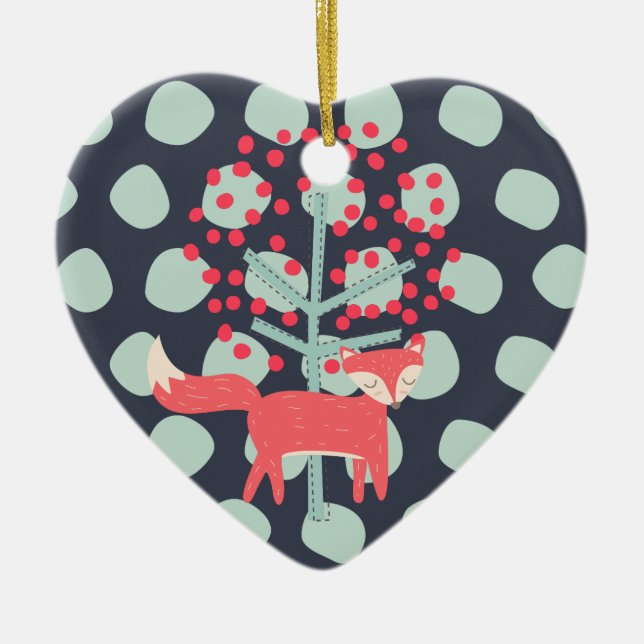 Ornamento De Cerâmica Fox Retroativa (Frente)