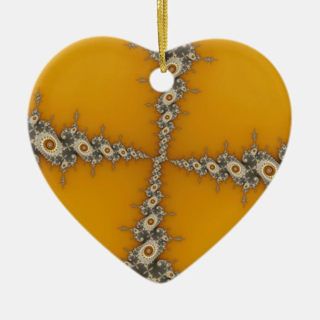 Ornamento De Cerâmica Fractal de Natal do Túnel (Frente)