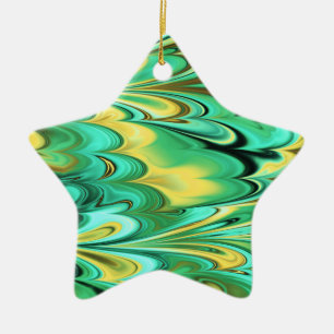 Ornamento De Cerâmica Fractal Marble 6-2