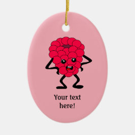 Ornamento De Cerâmica Framboesa irritada não está impressionada - person