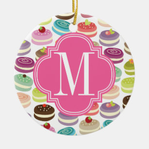 Ornamento De Cerâmica Francês Macarons personalizado
