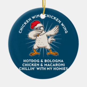 Ornamento De Cerâmica Frango Wing Galinha Wing Canções de Camisa Lyric H