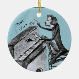 Ornamento De Cerâmica Franz Liszt Esboço Único por Maurice Sand 1837