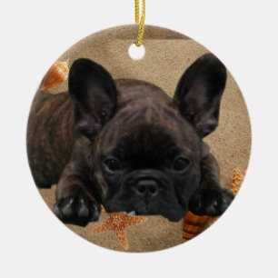 Ornamento De Cerâmica Französische Bulldogge Weihnachtsbaum Ornament