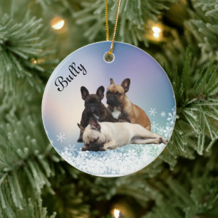 Ornamento De Cerâmica Französische Bulldoggen Keramik Ornament