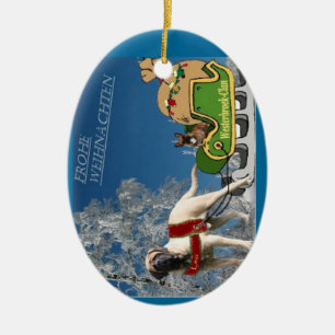 Ornamento De Cerâmica Französische Bulldoggen und Mastiff Motive