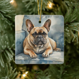 Ornamento De Cerâmica French Bulldog