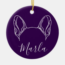 Ornamento De Cerâmica French Bulldog Ornament (Paw Prints)