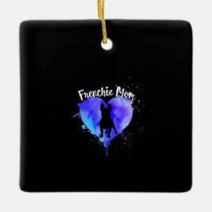 Ornamento De Cerâmica Frenchie Mãe Cachorro Francês Cachorro Mamãe En