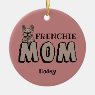 Ornamento De Cerâmica Frenchie Mãe Francês Bulldog Lover