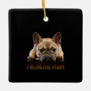 Ornamento De Cerâmica frenchie mãe presente de mãe de buldogue franc