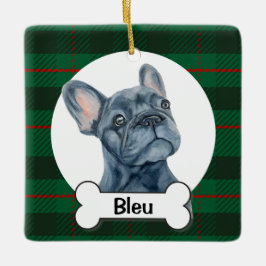 Ornamento De Cerâmica Frenchie Ornament, French Bulldog