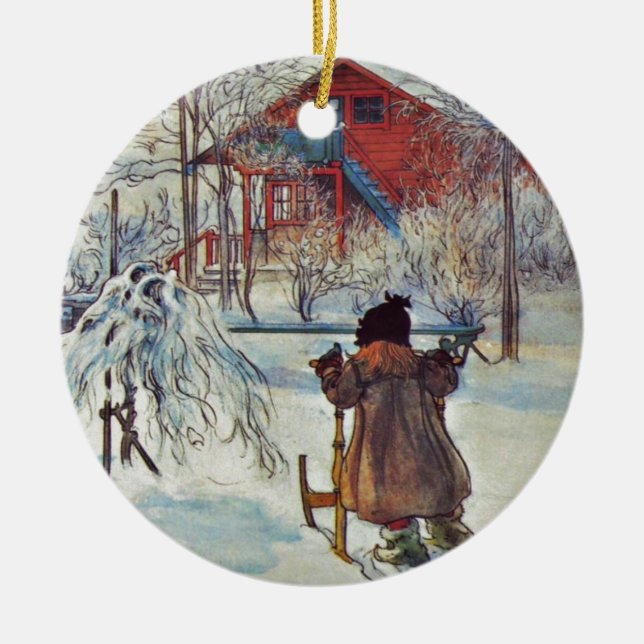 Ornamento De Cerâmica Frente e Casa de Lavagem (Frente)