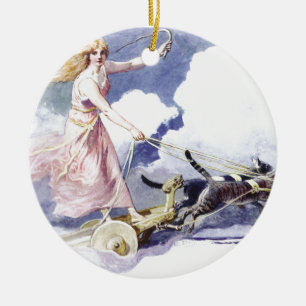 Ornamento De Cerâmica Freyja