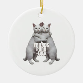 Ornamento De Cerâmica Friends Purr-Ever