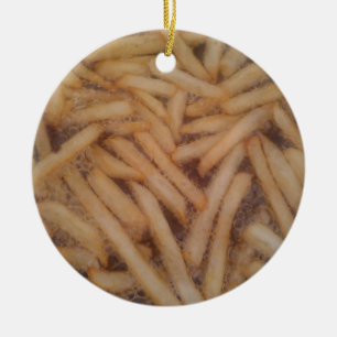 Ornamento De Cerâmica Fries franceses deliciosos