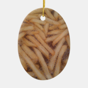 Ornamento De Cerâmica Fries franceses deliciosos