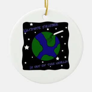 Ornamento De Cerâmica Frisbee final fora deste mundo