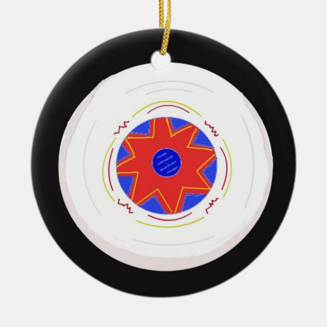 Ornamento De Cerâmica Frisbee Legal (Frente)