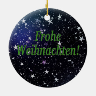 Ornamento De Cerâmica Frohe Weihnachten! Feliz Natal em alemão