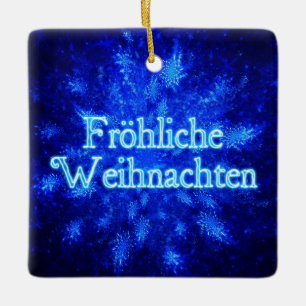 Ornamento De Cerâmica Froliche Weihnachten - Snowburst