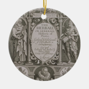 Ornamento De Cerâmica Frontispício à segunda edição 'do Herball