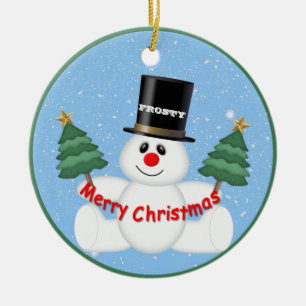 Ornamento De Cerâmica Frosty, o boneco de neve