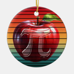 Ornamento De Cerâmica Fruta de Maçã no Dia de Pi da Tendência Moderna