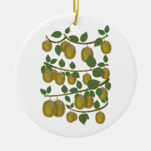 Ornamento De Cerâmica Fruta Kiwi