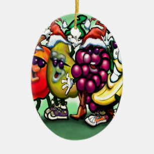 Ornamento De Cerâmica Frutado Natal