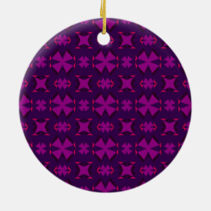 Ornamento De Cerâmica Fuchsia Geotech: A Vibrant Abstract Geometric Text