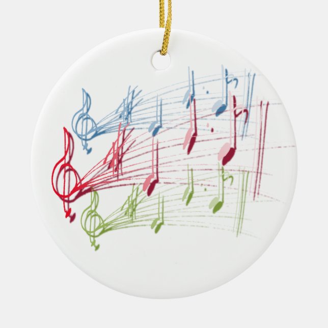 Ornamento De Cerâmica Funcionarios Musical (Frente)
