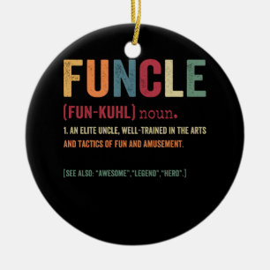 Ornamento De Cerâmica Funcle Engraçado Tio Definição, Impressionante 