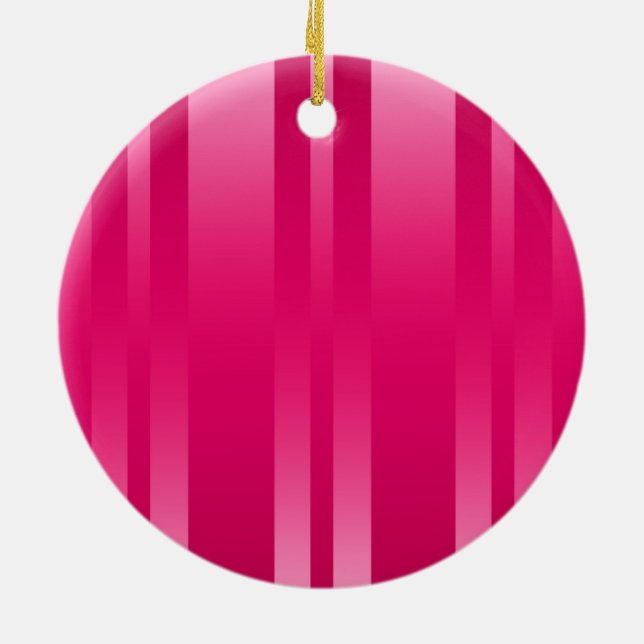 Ornamento De Cerâmica Fundo de faixas rosa (Traseira)
