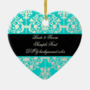 Ornamento De Cerâmica Fundo PixDezines leila damask/DIY