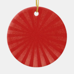 Ornamento De Cerâmica Fundo Red Sunburst – Textura Retro Vintage