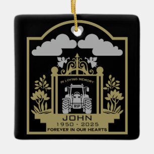 Ornamento De Cerâmica Funeral Para Um Agricultor