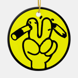 Ornamento De Cerâmica Funny Anti Smoking ⚠ Sinal Tailandês ⚠