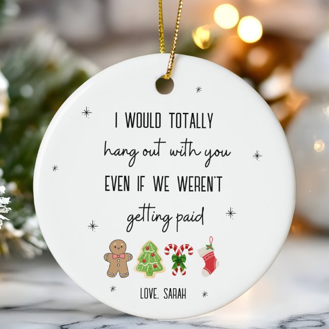 Ornamento De Cerâmica Funny Coworker Personalizou o presente do escritór (Criador carregado)